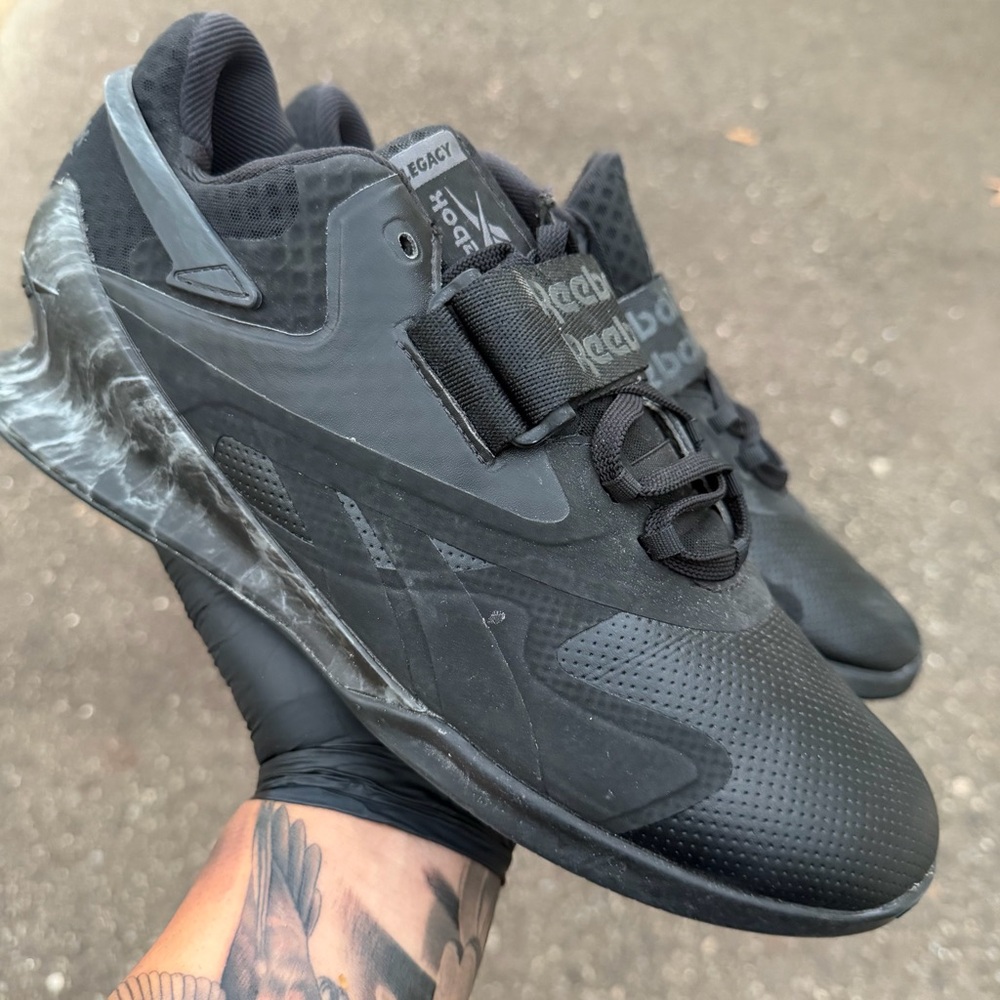 Reebok Legacy Lifter 2 Weight Lifting Shoes Men's Sz 11.5 Black Pure Gray H02843
